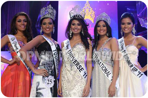 Binibining Pilipinas 2011 Winners and their court.