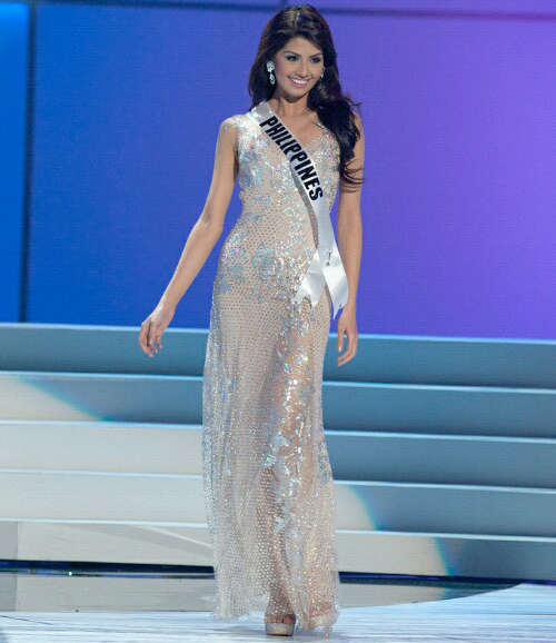 Shamcey During The Miss Universe 2011 Evening Gown Competition
