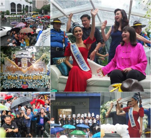 Megan's homecoming parade in Makati! via missworld