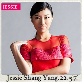 from China, Jessie has already modeled before