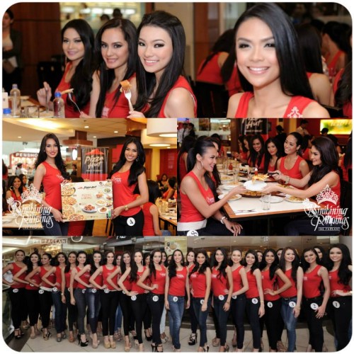 Bb. Pilipinas Candidates at Pizza Hut Gateway Mall