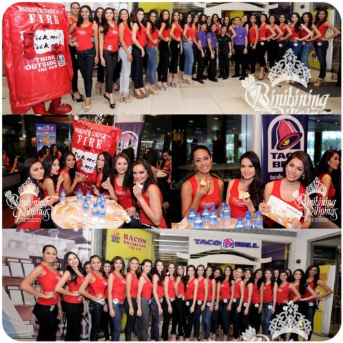  Bb. Pilipinas Candidates at Taco Bell Gateway Mall