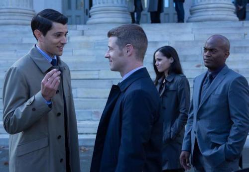 Nicholas D'Agosto as Harvey Dent and Ben McKenzie as James Gordon