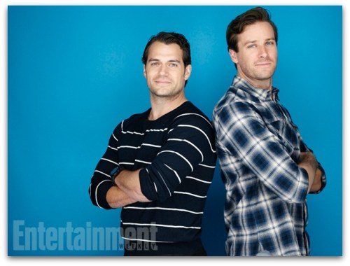 Henry Cavill and Army Hammer via Entertainment Weekly